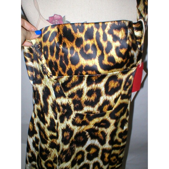 New Womens 2 NWT Italy Just Cavalli Leopard Print Dress 38 One Shoulder Sexy - Picture 1 of 12